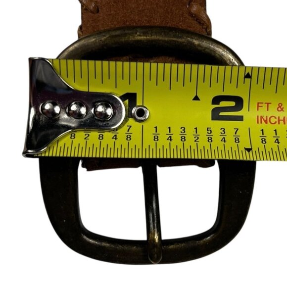 Fossil Belt Women's Size Medium Multicolor Suede Leather Patchwork Boho Cowgirl - Picture 14 of 16